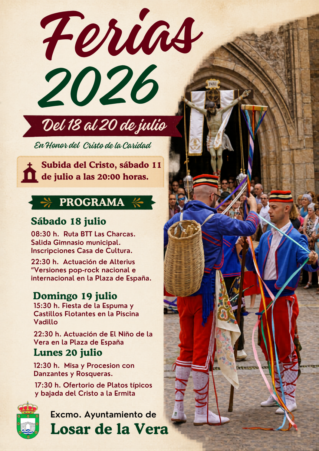 Ferias en honor del Stmo. Cristo de la Caridad 2026